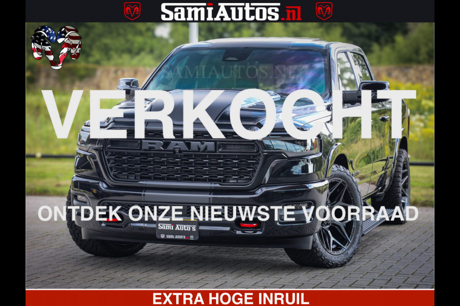 Dodge Ram 1500 Limited Night High Output 540HP 706Nm | Massage + Full Option | De Meest Luxe en Volle Pick-Up in zijn Klasse | Comfortabele Dubbele Cabine met Royale 5 Zitplaatsen | BPM vrij | Nu Leverbaar uit Voorraad | Voorraad Nr 2367 - 5430