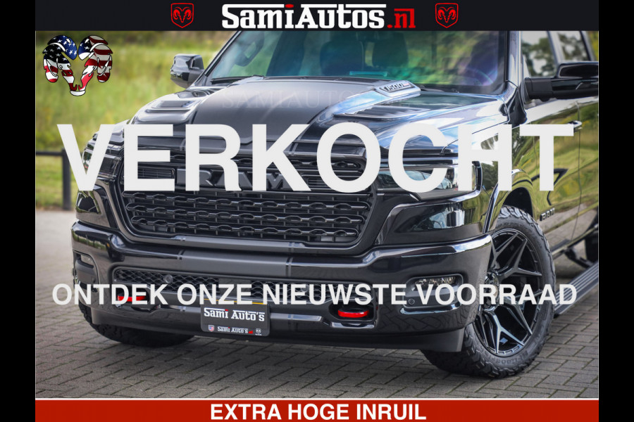 Dodge Ram 1500 Limited Night High Output 540HP 706Nm | Massage + Full Option | De Meest Luxe en Volle Pick-Up in zijn Klasse | Comfortabele Dubbele Cabine met Royale 5 Zitplaatsen | BPM vrij | Nu Leverbaar uit Voorraad | Voorraad Nr 2367 - 5430