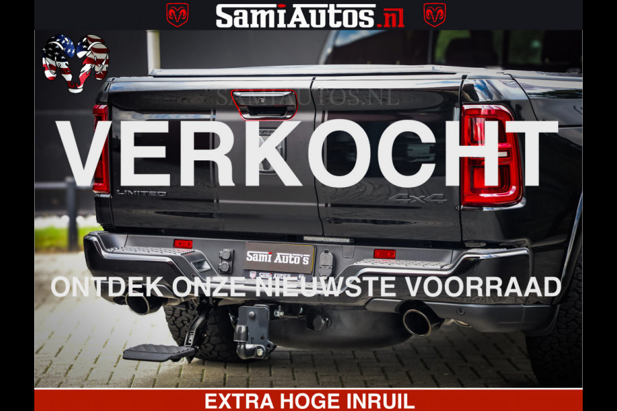 Dodge Ram 1500 Limited Night High Output 540HP 706Nm | Massage + Full Option | De Meest Luxe en Volle Pick-Up in zijn Klasse | Comfortabele Dubbele Cabine met Royale 5 Zitplaatsen | BPM vrij | Nu Leverbaar uit Voorraad | Voorraad Nr 2367 - 5430