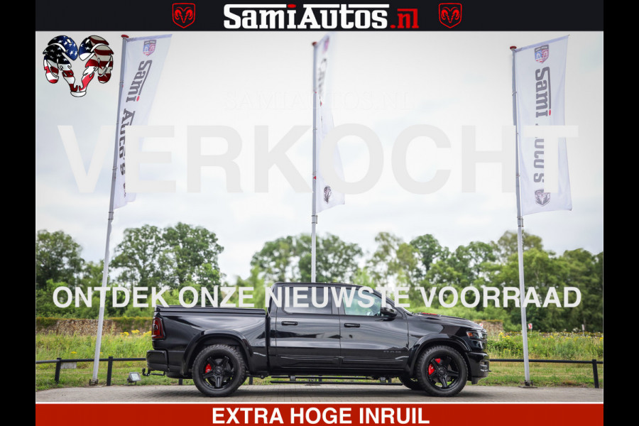 Dodge Ram 1500 Night Premium | Full Option | De Meest Luxe Pick-Up in zijn Klasse | Comfortabele Dubbele Cabine met Royale 5 Zitplaatsen | BPM vrij | Nu Leverbaar uit Voorraad | Voorraad Nr 2282 - 3332