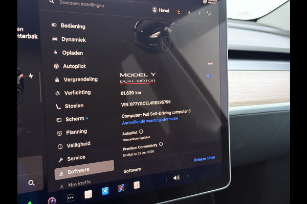 Tesla Model Y Performance 535pk AWD 75kWhWarmtepomp Panoramadak Navi Ecc Leder Lmv 21" SOH 95% Keyless Led Elek.Achterklep Memory Stoel+Stuurverwarming AMD-Ryzen­™-Processor 1e Eigenaar Origineel Nederlandse Auto fabrieksgarantie tot 14-12-2027 Batterij en Motorgarantie tot 14-12-2031/192.000km