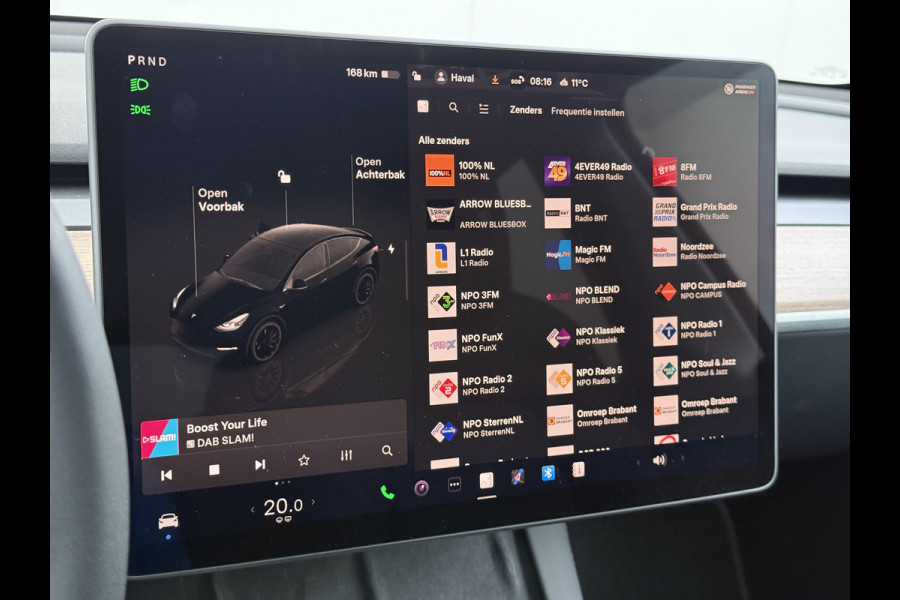 Tesla Model Y Performance 535pk AWD 75kWhWarmtepomp Panoramadak Navi Ecc Leder Lmv 21" SOH 95% Keyless Led Elek.Achterklep Memory Stoel+Stuurverwarming AMD-Ryzen­™-Processor 1e Eigenaar Origineel Nederlandse Auto fabrieksgarantie tot 14-12-2027 Batterij en Motorgarantie tot 14-12-2031/192.000km