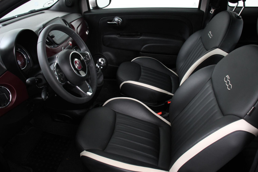 Fiat 500 1.2 Lounge | Lederen Bekleding | Climate control | Panorama dak | Parkeer sensoren | Bluetooth | Lichtmetalen velgen