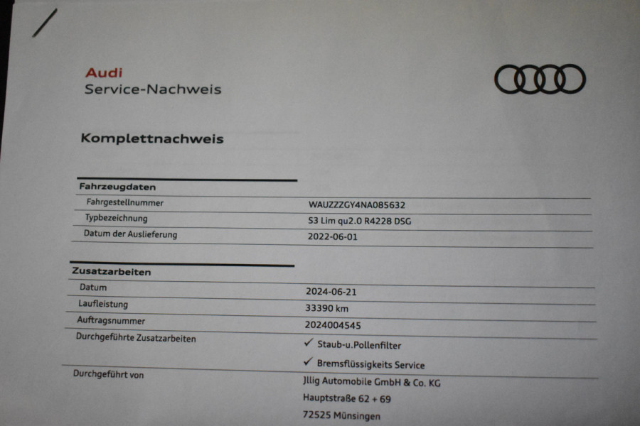 Audi A3 Limousine 2.0 TFSI 310PK S3 QUATTRO HEAD-UP/LEDER/PANORAMADAK