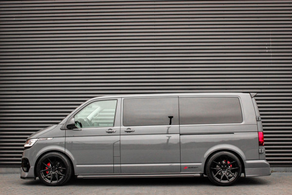 Volkswagen Transporter 2.0 TDI L2H1 150PK BULLI DC DUBBEL CABINE / LEIGHTONVANS BODYKIT / FULL OPTINS / LEDER / FULL BLACK / APPLE