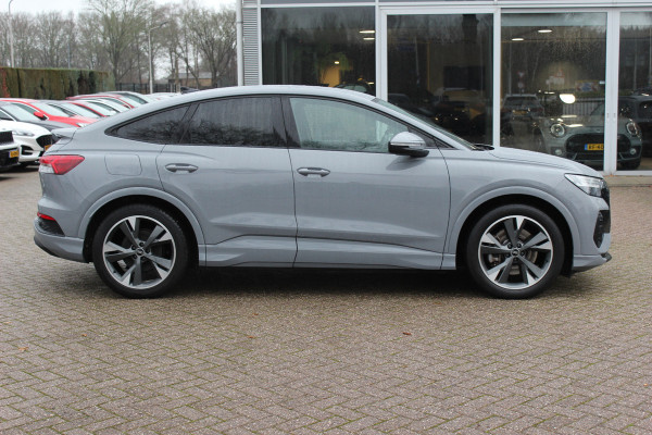 Audi Q4 Sportback e-tron 40 Launch edition Advanced 77 kWh / SOH 91,4% / CarPlay / Matrix LED / Sportstoelen / Virtual Cockpit / Parkeerhulp V+A / Sonos Audio / Intr.voorverwarming / Stoelverwarming / DAB / Cruise Control