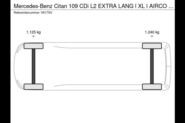 Mercedes-Benz Citan 109 CDI L2 EXTRA LANG l XL l AIRCO l NAVI l 27.000 KM NAP