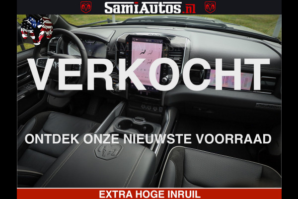 Dodge Ram 1500 GEEN MEERPRIJS | ALL IN | HELLCAT WHEELS | WIDE BODY | Laramie Night | 420Pk 636 Nn | Extra Groot Scherm + Passagiers Scher Comfortabele Dubbele Cabine met Royale 5 Zitplaatsen | Nu Leverbaar uit Voorraad | Voorraad Nr 2223 - 5047