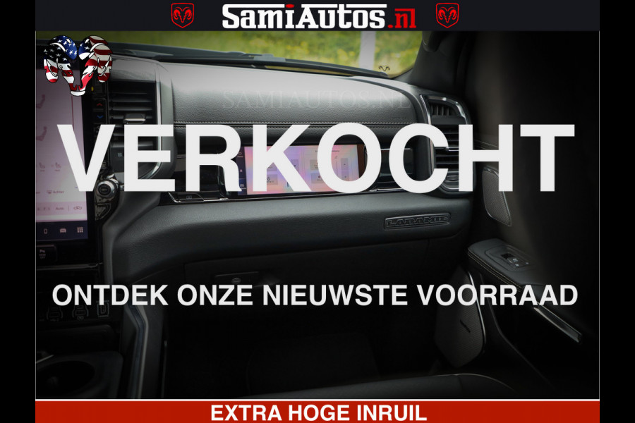 Dodge Ram 1500 GEEN MEERPRIJS | ALL IN | HELLCAT WHEELS | WIDE BODY | Laramie Night | 420Pk 636 Nn | Extra Groot Scherm + Passagiers Scher Comfortabele Dubbele Cabine met Royale 5 Zitplaatsen | Nu Leverbaar uit Voorraad | Voorraad Nr 2223 - 5047
