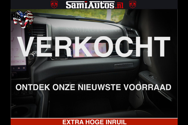 Dodge Ram 1500 GEEN MEERPRIJS | ALL IN | HELLCAT WHEELS | WIDE BODY | Laramie Night | 420Pk 636 Nn | Extra Groot Scherm + Passagiers Scher Comfortabele Dubbele Cabine met Royale 5 Zitplaatsen | Nu Leverbaar uit Voorraad | Voorraad Nr 2223 - 5047