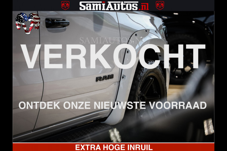 Dodge Ram 1500 GEEN MEERPRIJS | ALL IN | HELLCAT WHEELS | WIDE BODY | Laramie Night | 420Pk 636 Nn | Extra Groot Scherm + Passagiers Scher Comfortabele Dubbele Cabine met Royale 5 Zitplaatsen | Nu Leverbaar uit Voorraad | Voorraad Nr 2223 - 5047