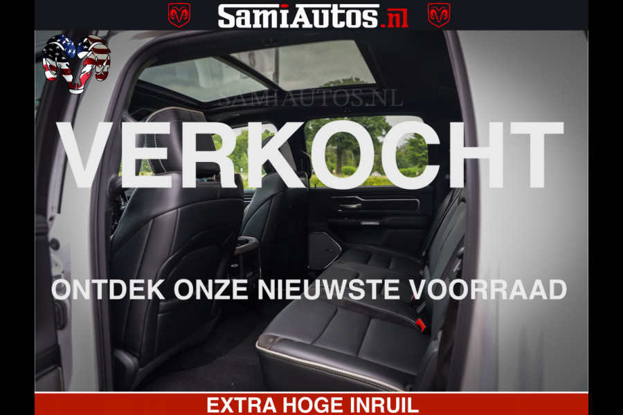 Dodge Ram 1500 GEEN MEERPRIJS | ALL IN | HELLCAT WHEELS | WIDE BODY | Laramie Night | 420Pk 636 Nn | Extra Groot Scherm + Passagiers Scher Comfortabele Dubbele Cabine met Royale 5 Zitplaatsen | Nu Leverbaar uit Voorraad | Voorraad Nr 2223 - 5047