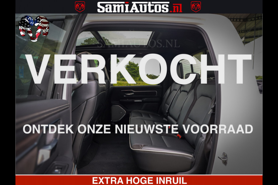 Dodge Ram 1500 GEEN MEERPRIJS | ALL IN | HELLCAT WHEELS | WIDE BODY | Laramie Night | 420Pk 636 Nn | Extra Groot Scherm + Passagiers Scher Comfortabele Dubbele Cabine met Royale 5 Zitplaatsen | Nu Leverbaar uit Voorraad | Voorraad Nr 2223 - 5047