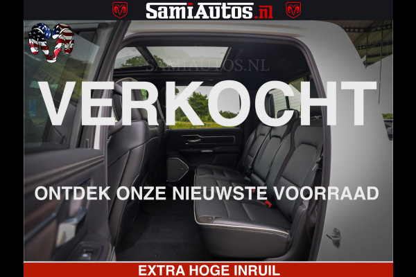 Dodge Ram 1500 GEEN MEERPRIJS | ALL IN | HELLCAT WHEELS | WIDE BODY | Laramie Night | 420Pk 636 Nn | Extra Groot Scherm + Passagiers Scher Comfortabele Dubbele Cabine met Royale 5 Zitplaatsen | Nu Leverbaar uit Voorraad | Voorraad Nr 2223 - 5047