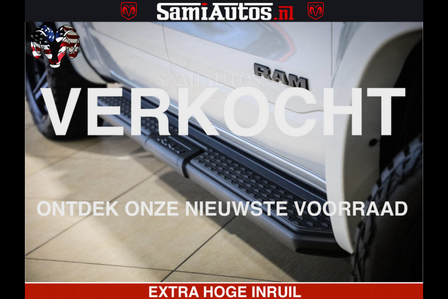 Dodge Ram 1500 GEEN MEERPRIJS | ALL IN | HELLCAT WHEELS | WIDE BODY | Laramie Night | 420Pk 636 Nn | Extra Groot Scherm + Passagiers Scher Comfortabele Dubbele Cabine met Royale 5 Zitplaatsen | Nu Leverbaar uit Voorraad | Voorraad Nr 2223 - 5047