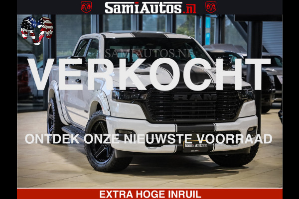 Dodge Ram 1500 GEEN MEERPRIJS | ALL IN | HELLCAT WHEELS | WIDE BODY | Laramie Night | 420Pk 636 Nn | Extra Groot Scherm + Passagiers Scher Comfortabele Dubbele Cabine met Royale 5 Zitplaatsen | Nu Leverbaar uit Voorraad | Voorraad Nr 2223 - 5047