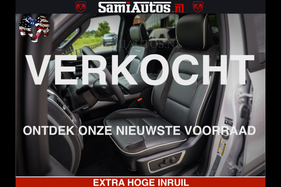 Dodge Ram 1500 GEEN MEERPRIJS | ALL IN | HELLCAT WHEELS | WIDE BODY | Laramie Night | 420Pk 636 Nn | Extra Groot Scherm + Passagiers Scher Comfortabele Dubbele Cabine met Royale 5 Zitplaatsen | Nu Leverbaar uit Voorraad | Voorraad Nr 2223 - 5047