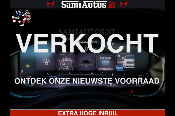 Dodge Ram 1500 GEEN MEERPRIJS | ALL IN | HELLCAT WHEELS | WIDE BODY | Laramie Night | 420Pk 636 Nn | Extra Groot Scherm + Passagiers Scher Comfortabele Dubbele Cabine met Royale 5 Zitplaatsen | Nu Leverbaar uit Voorraad | Voorraad Nr 2223 - 5047