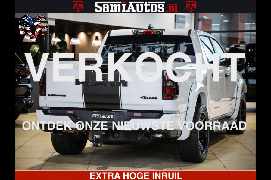 Dodge Ram 1500 GEEN MEERPRIJS | ALL IN | HELLCAT WHEELS | WIDE BODY | Laramie Night | 420Pk 636 Nn | Extra Groot Scherm + Passagiers Scher Comfortabele Dubbele Cabine met Royale 5 Zitplaatsen | Nu Leverbaar uit Voorraad | Voorraad Nr 2223 - 5047