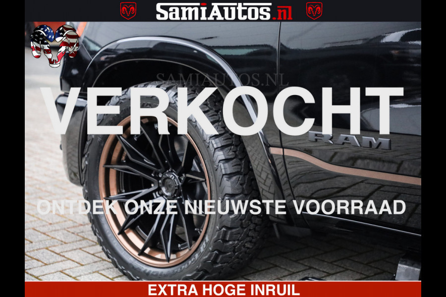 Dodge Ram 1500 Limited Night H.O 540HP 706Nm | Massage + Full Option | De Meest Luxe en Volle Pick-Up in zijn Klasse | Comfortabele Dubbele Cabine met Royale 5 Zitplaatsen | BPM vrij | Nu Leverbaar uit Voorraad | Voorraad Nr 2323 - 5168