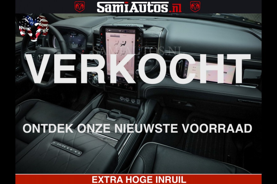 Dodge Ram 1500 Limited Night H.O 540HP 706Nm | Massage + Full Option | De Meest Luxe en Volle Pick-Up in zijn Klasse | Comfortabele Dubbele Cabine met Royale 5 Zitplaatsen | BPM vrij | Nu Leverbaar uit Voorraad | Voorraad Nr 2323 - 5168