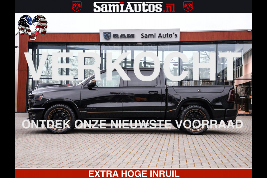 Dodge Ram 1500 Limited Night H.O 540HP 706Nm | Massage + Full Option | De Meest Luxe en Volle Pick-Up in zijn Klasse | Comfortabele Dubbele Cabine met Royale 5 Zitplaatsen | BPM vrij | Nu Leverbaar uit Voorraad | Voorraad Nr 2323 - 5168