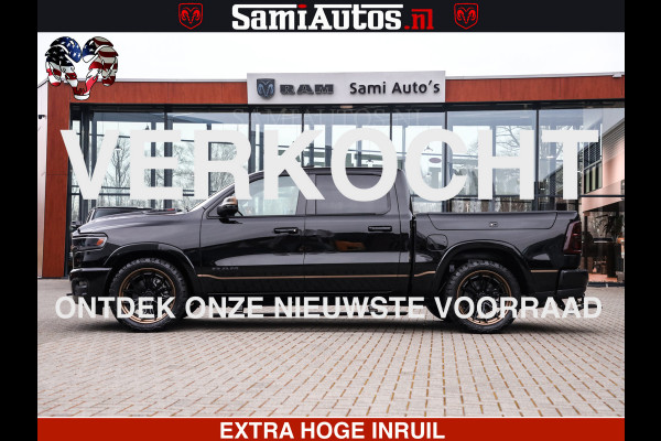 Dodge Ram 1500 Limited Night H.O 540HP 706Nm | Massage + Full Option | De Meest Luxe en Volle Pick-Up in zijn Klasse | Comfortabele Dubbele Cabine met Royale 5 Zitplaatsen | BPM vrij | Nu Leverbaar uit Voorraad | Voorraad Nr 2323 - 5168