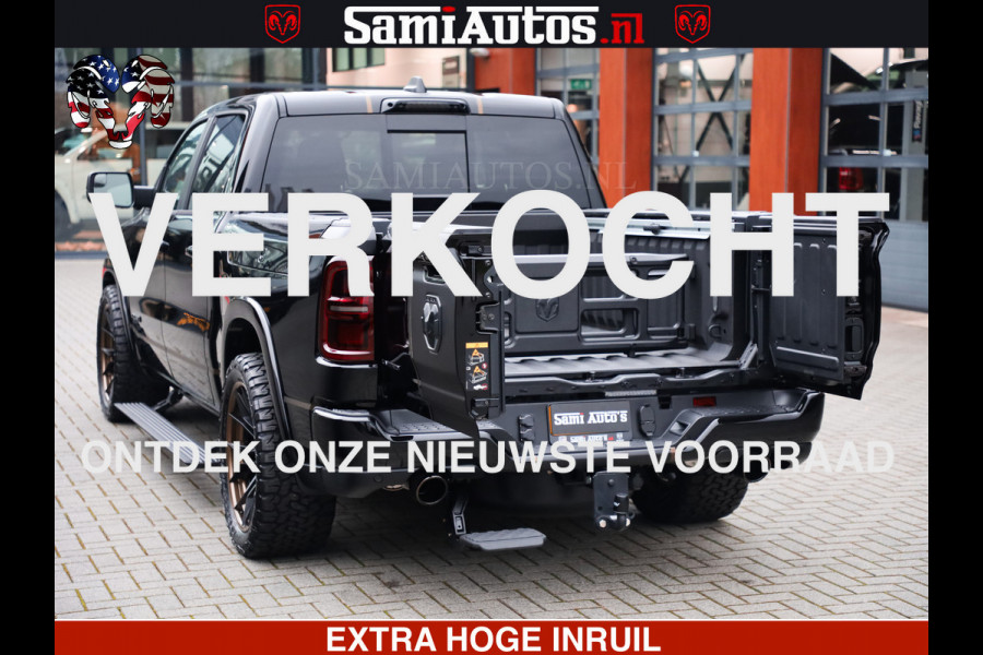 Dodge Ram 1500 Limited Night H.O 540HP 706Nm | Massage + Full Option | De Meest Luxe en Volle Pick-Up in zijn Klasse | Comfortabele Dubbele Cabine met Royale 5 Zitplaatsen | BPM vrij | Nu Leverbaar uit Voorraad | Voorraad Nr 2323 - 5168
