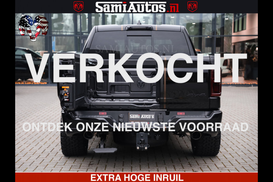 Dodge Ram 1500 Limited Night H.O 540HP 706Nm | Massage + Full Option | De Meest Luxe en Volle Pick-Up in zijn Klasse | Comfortabele Dubbele Cabine met Royale 5 Zitplaatsen | BPM vrij | Nu Leverbaar uit Voorraad | Voorraad Nr 2323 - 5168