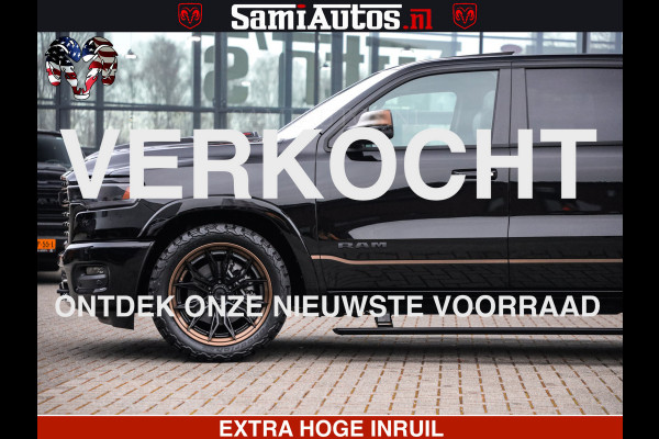 Dodge Ram 1500 Limited Night H.O 540HP 706Nm | Massage + Full Option | De Meest Luxe en Volle Pick-Up in zijn Klasse | Comfortabele Dubbele Cabine met Royale 5 Zitplaatsen | BPM vrij | Nu Leverbaar uit Voorraad | Voorraad Nr 2323 - 5168