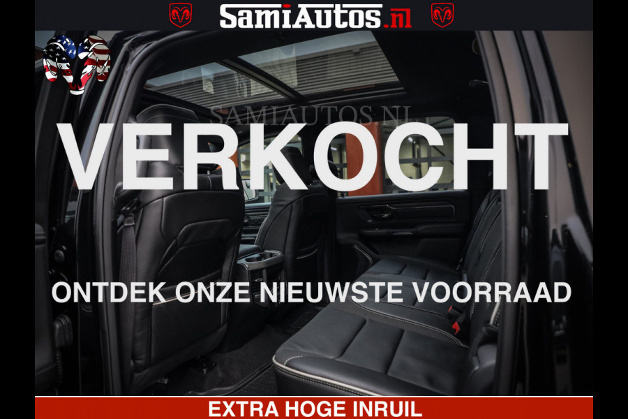 Dodge Ram 1500 Limited Night H.O 540HP 706Nm | Massage + Full Option | De Meest Luxe en Volle Pick-Up in zijn Klasse | Comfortabele Dubbele Cabine met Royale 5 Zitplaatsen | BPM vrij | Nu Leverbaar uit Voorraad | Voorraad Nr 2323 - 5168