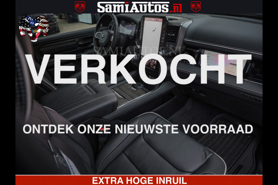 Dodge Ram 1500 Limited Night H.O 540HP 706Nm | Massage + Full Option | De Meest Luxe en Volle Pick-Up in zijn Klasse | Comfortabele Dubbele Cabine met Royale 5 Zitplaatsen | BPM vrij | Nu Leverbaar uit Voorraad | Voorraad Nr 2323 - 5168