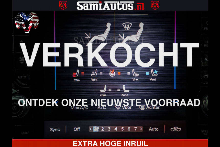 Dodge Ram 1500 Limited Night H.O 540HP 706Nm | Massage + Full Option | De Meest Luxe en Volle Pick-Up in zijn Klasse | Comfortabele Dubbele Cabine met Royale 5 Zitplaatsen | BPM vrij | Nu Leverbaar uit Voorraad | Voorraad Nr 2323 - 5168