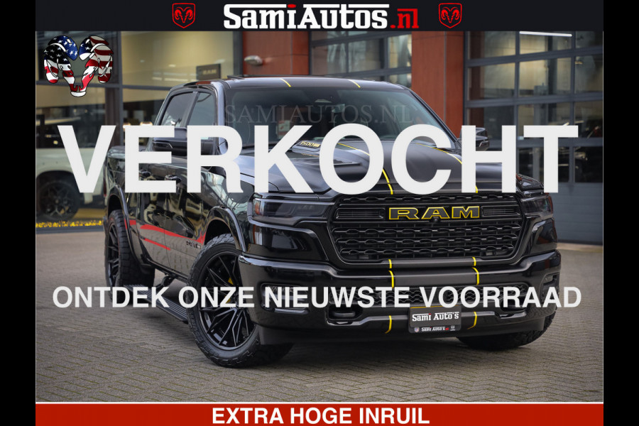 Dodge Ram 1500 Limited Night H.O 540HP 706Nm | Massage + Full Option | De Meest Luxe en Volle Pick-Up in zijn Klasse | Comfortabele Dubbele Cabine met Royale 5 Zitplaatsen | BPM vrij | Nu Leverbaar uit Voorraad | Voorraad Nr 2329 - 5135