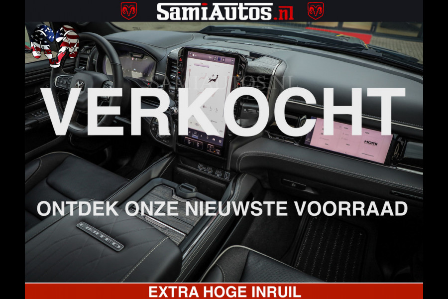 Dodge Ram 1500 Limited Night H.O 540HP 706Nm | Massage + Full Option | De Meest Luxe en Volle Pick-Up in zijn Klasse | Comfortabele Dubbele Cabine met Royale 5 Zitplaatsen | BPM vrij | Nu Leverbaar uit Voorraad | Voorraad Nr 2329 - 5135