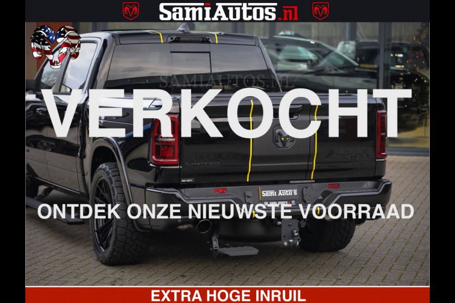 Dodge Ram 1500 Limited Night H.O 540HP 706Nm | Massage + Full Option | De Meest Luxe en Volle Pick-Up in zijn Klasse | Comfortabele Dubbele Cabine met Royale 5 Zitplaatsen | BPM vrij | Nu Leverbaar uit Voorraad | Voorraad Nr 2329 - 5135