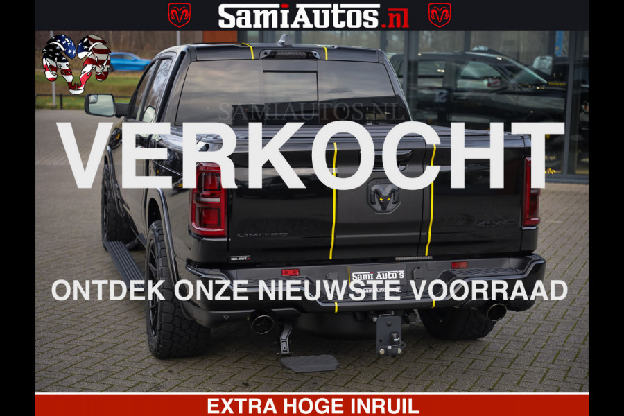 Dodge Ram 1500 Limited Night H.O 540HP 706Nm | Massage + Full Option | De Meest Luxe en Volle Pick-Up in zijn Klasse | Comfortabele Dubbele Cabine met Royale 5 Zitplaatsen | BPM vrij | Nu Leverbaar uit Voorraad | Voorraad Nr 2329 - 5135