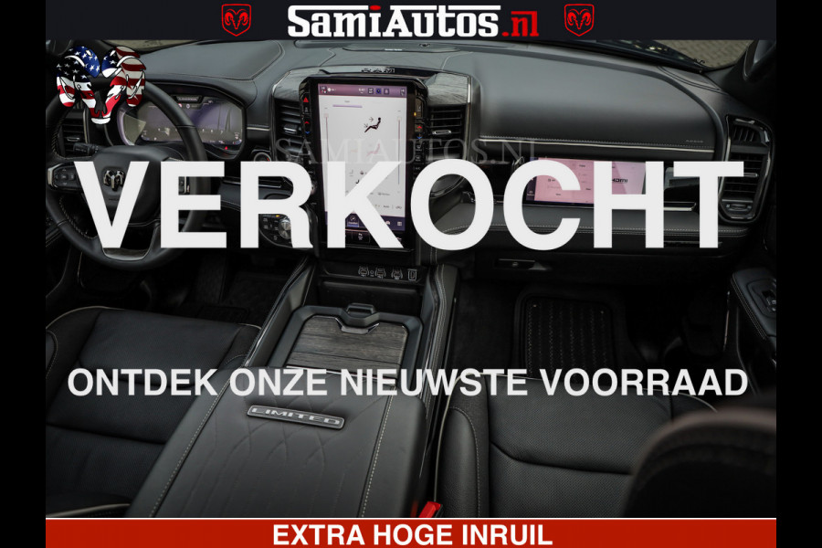 Dodge Ram 1500 Limited Night H.O 540HP 706Nm | Massage + Full Option | De Meest Luxe en Volle Pick-Up in zijn Klasse | Comfortabele Dubbele Cabine met Royale 5 Zitplaatsen | BPM vrij | Nu Leverbaar uit Voorraad | Voorraad Nr 2329 - 5135