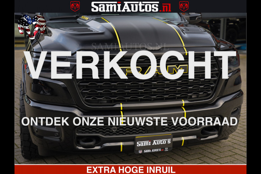 Dodge Ram 1500 Limited Night H.O 540HP 706Nm | Massage + Full Option | De Meest Luxe en Volle Pick-Up in zijn Klasse | Comfortabele Dubbele Cabine met Royale 5 Zitplaatsen | BPM vrij | Nu Leverbaar uit Voorraad | Voorraad Nr 2329 - 5135