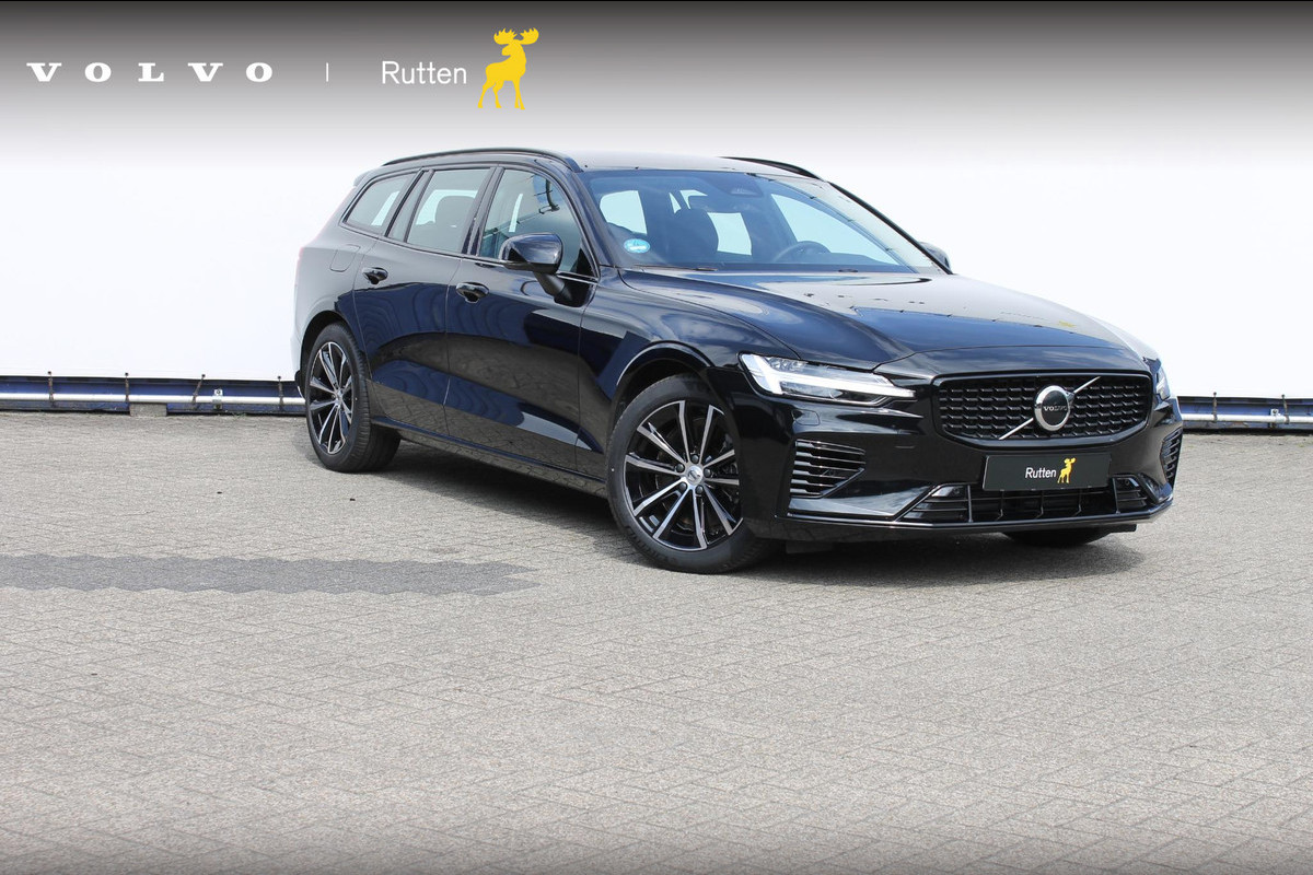 Volvo V60 T6 350PK Automaat Plug-in hybrid AWD Plus Dark Long Range / Google infotainment / Cruise Control / Lederen bekleding / Keyless entry / Elektrisch bedienbare voorstoelen met geheugen / Verwarmbare voorstoelen