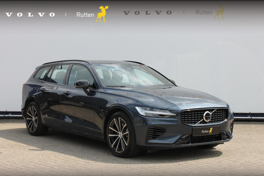 Volvo V60 T6 350PK Automaat Plug-in hybrid AWD Plus Dark Panoramisch schuif-kanteldak / Semi elektrisch wegklapbare trekhaak / Google infotainment / Verwarmbare voorstoelen en stuurwiel / Adaptieve cruise control