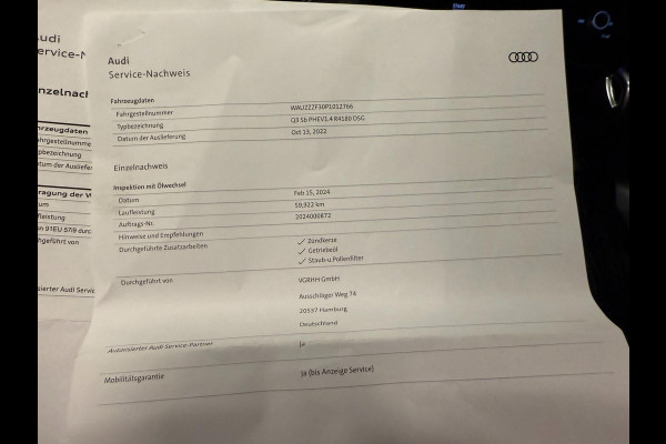 Audi Q3 Sportback 45 TFSI e 3X SLINE BLACK-LINE 20'' PANO/LEDER/SFEERVERL/SONOS/M-STOELEN/CAM/DAB///