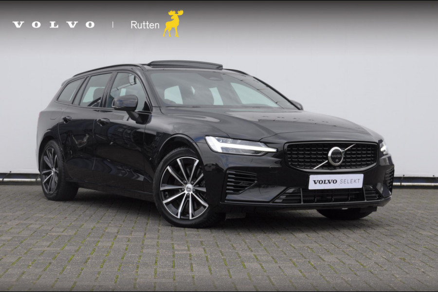 Volvo V60 T6 350PK Automaat AWD Plus Dark / Adaptive cruise control / Elektrische stoelen / Harman Kardon audio / Trekhaak / Pilot assist / BLIS / Stoel en stuur verwarming / Elektrische achterklep / Parkeersensoren met 360 camera / Google infotainment