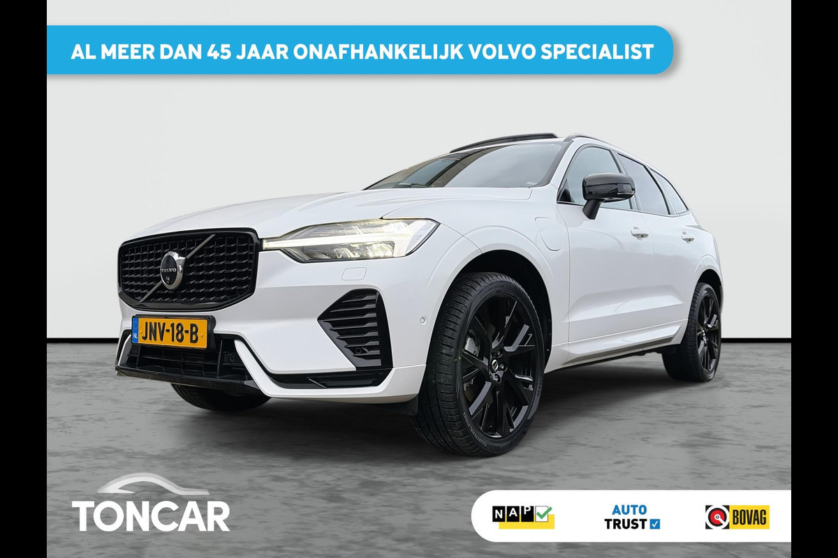 Volvo XC60 2.0 T8 455pk Plug-in hybrid Plus Black Edition Long Range 100% SOH | Skyroof | FOUR-C | 21" | Stoel- stuurverwaming |