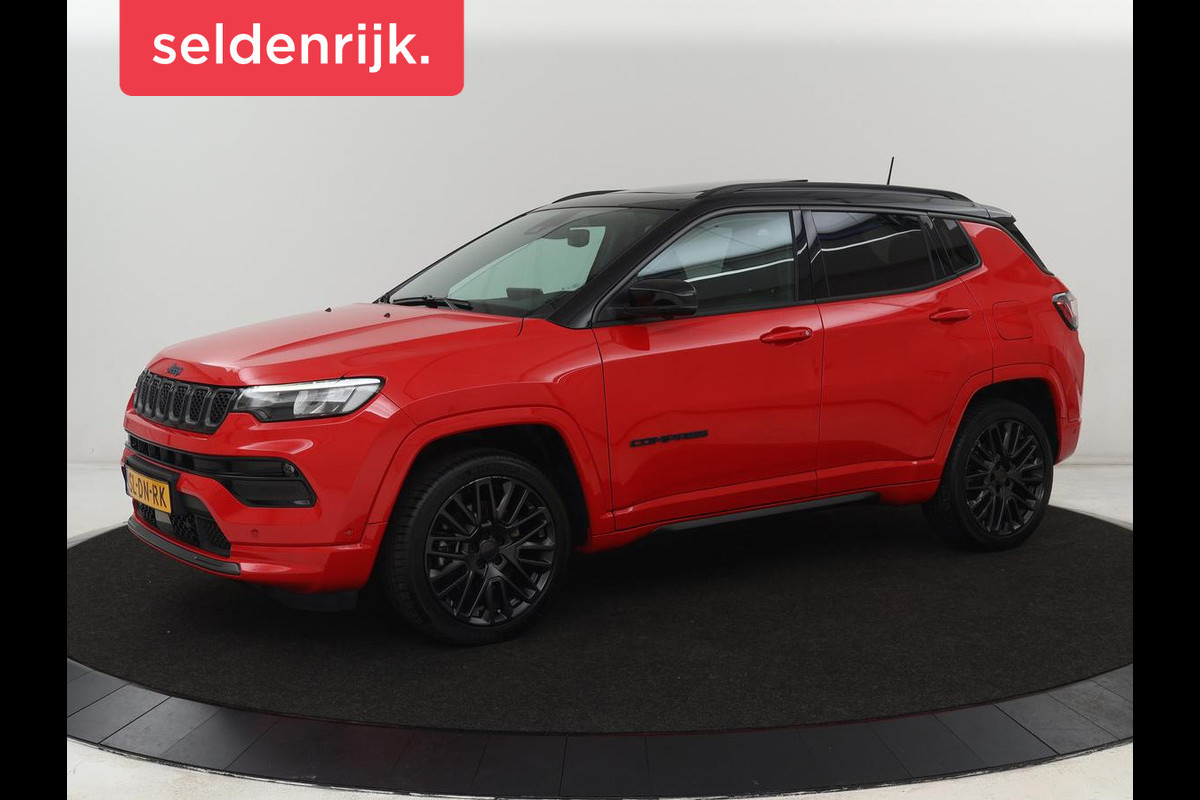 Jeep Compass 4xe 240 Plug-in Hybrid Electric S | Panoramadak | Trekhaak | 360 Camera | Leder | Stoelverwarming | Alpine Sound | Carplay | Stuurverwarming | Adaptive cruise | Navigatie | PHEV