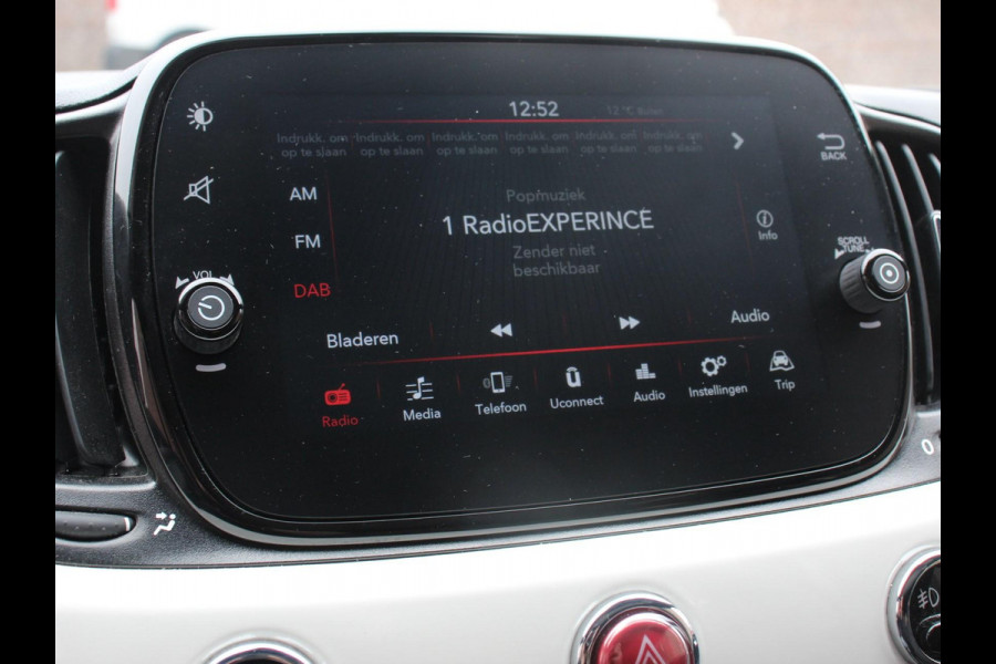 Fiat 500 1.0 Hybrid Dolcevita Finale Panorama dak Airco Cruise Control Navigatie Apple Carplay/Android Auto Dab Digitale Cockpit Parkeer Sensoren  Lichtmetalen Velgen 16" Led