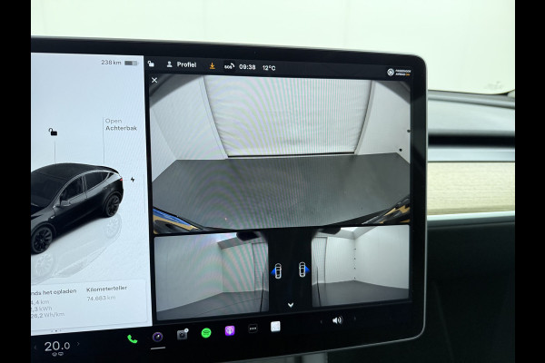 Tesla Model Y LFP-Accu SOH 97% Leder Lmv 20" Warmtepomp Camera's Panormadak Adap.Cruise Navi RWD Ecc Autopilot Stoel+Stuur+Achterbank Verwarming Elek.Achterklep Dodehoek detector Draadloze telefoonlader Origineel Nederlandse Auto