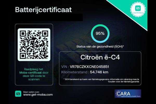 Citroën Ë-C4 SHINE ACCU 95%! BEREIK WLTP 349 GARANTIE 9-2032* PDC V+A . CAMERA .BSM. APPLE CARPLAY & ANDROID AUTO . STOELVERWARMING . DODEHOEK DETECTIE