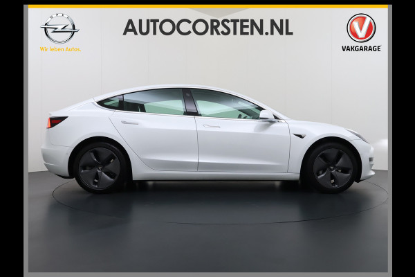 Tesla Model 3 SR+ 325PK Trekhaak Lmv 18" AutoPilot FSD Leder Pano-dak Adaptive-Cruise Camera's Elektr.-Stuur+Stoelen+Spiegels+Geheugen+Easy-En SOH 92% Navi LED Comfortstoelen ACC DAB Voorverwarmen interieur via App Keyless One-Pedal-Drive 1e Eigenaar Origineel Nederlandse Auto