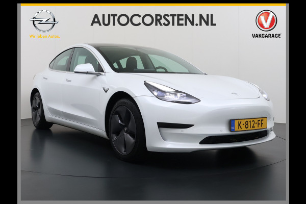 Tesla Model 3 SR+ 325PK Trekhaak Lmv 18" AutoPilot FSD Leder Pano-dak Adaptive-Cruise Camera's Elektr.-Stuur+Stoelen+Spiegels+Geheugen+Easy-En SOH 92% Navi LED Comfortstoelen ACC DAB Voorverwarmen interieur via App Keyless One-Pedal-Drive 1e Eigenaar Origineel Nederlandse Auto
